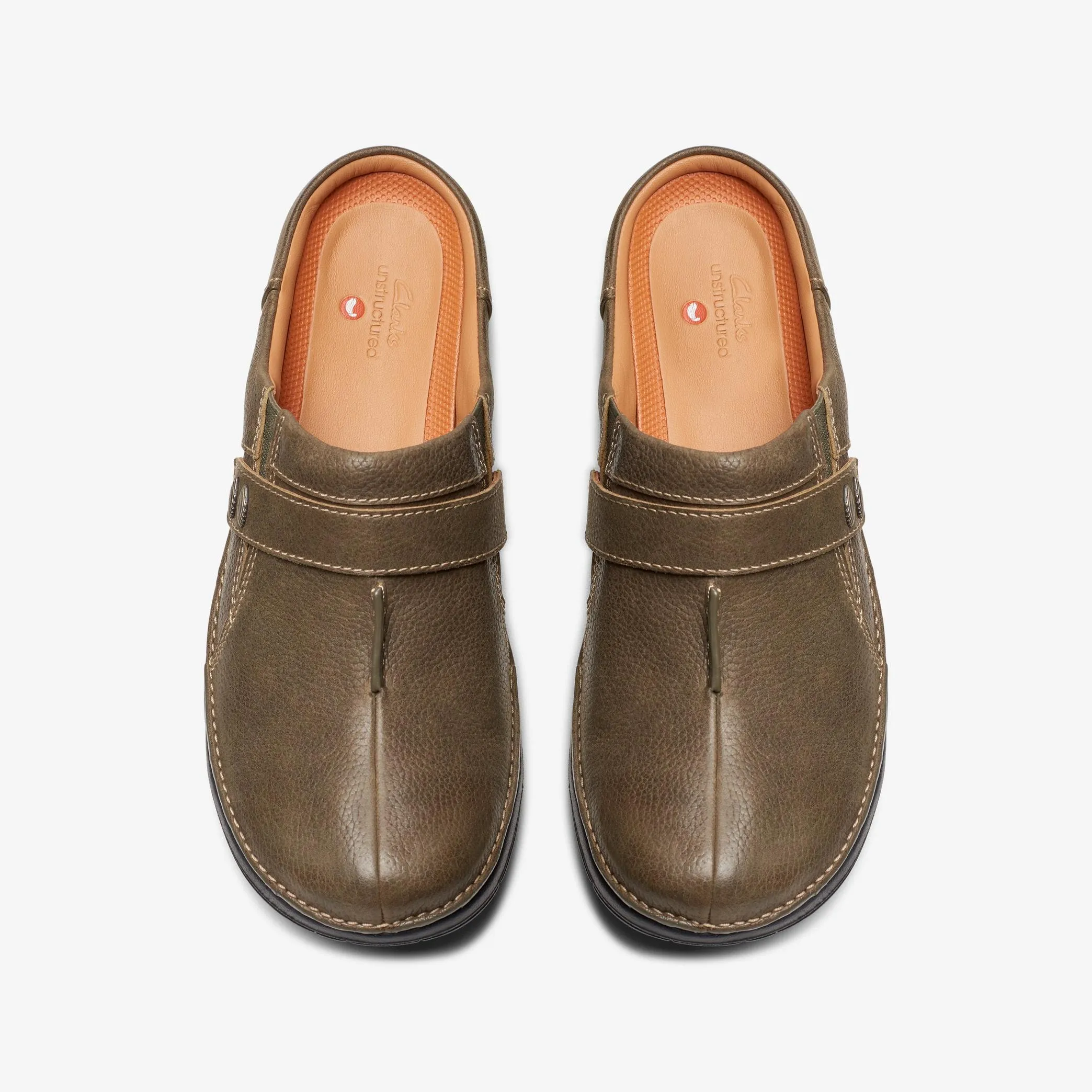 Clark's Un Loop Ease (Women's) - Dark Olive Leather
