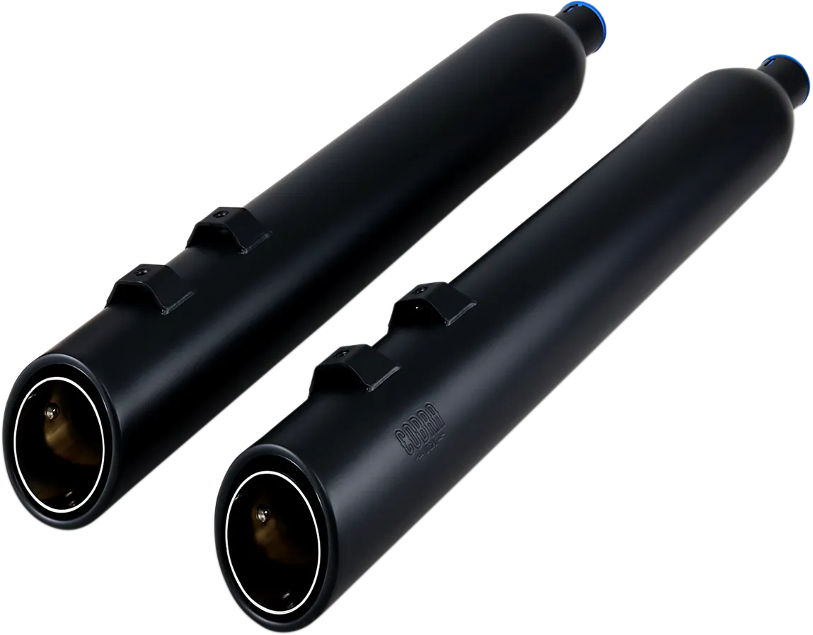 COBRA 909 Uppercut Mufflers for '95-'16 FL - Black 6268RB