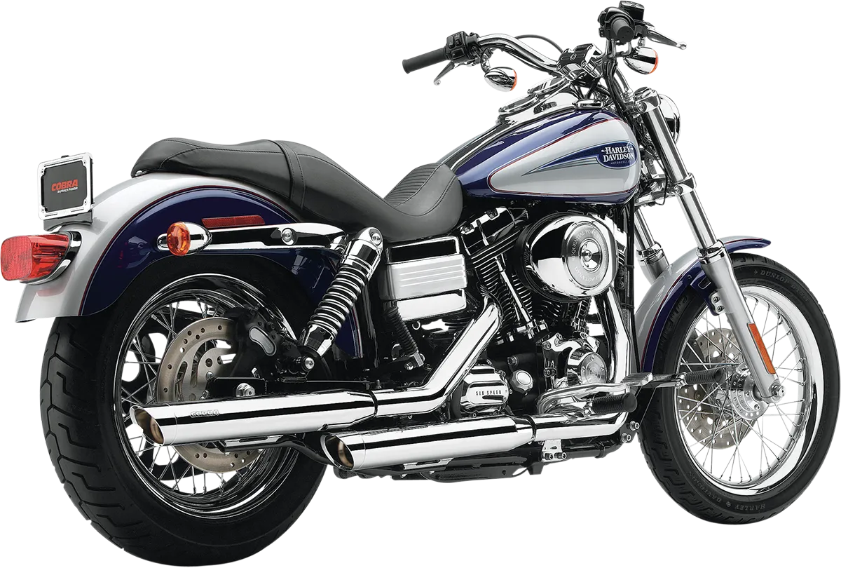 COBRA Slashcut Mufflers - Chrome - '95-'17 FXD 6005