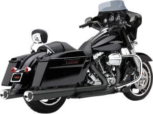 COBRA Tri Flo Mufflers for '95-'16 Bagger - Black 6212RB