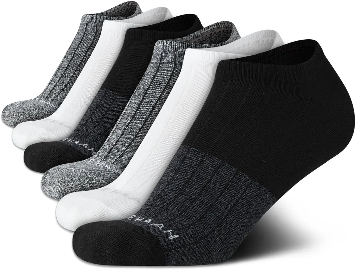 Cole Haan Women's Performance Cushion No Show Athletic Socks (6 Pairs)