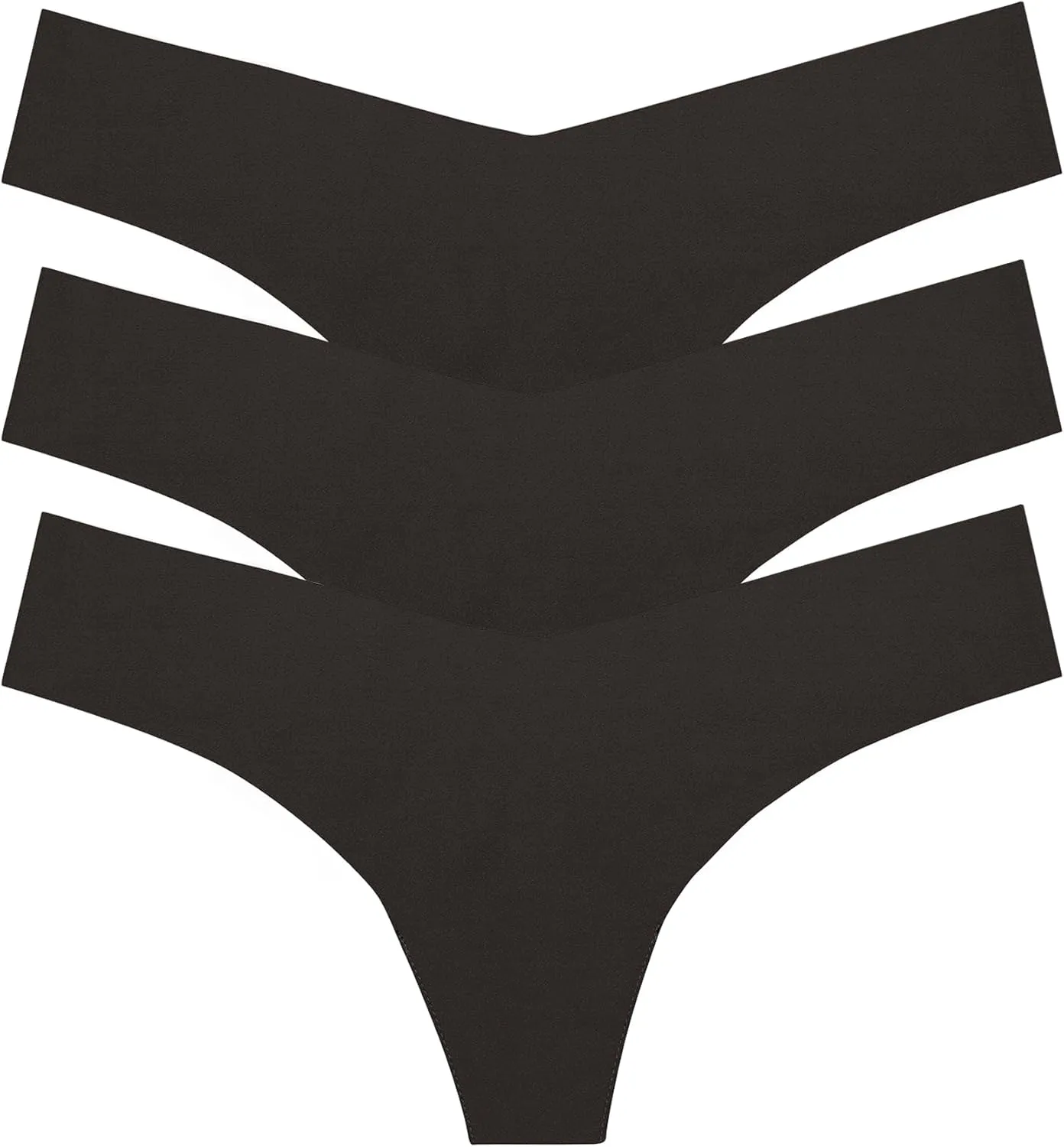 commando - Classic Solid Thong (3-pack) | Seamless No Show Thong | Comfortable, Lay-Flat Edges | Machine Washable