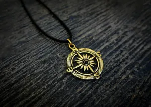 Compass Brass Pendant