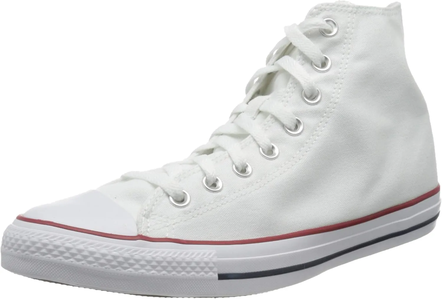 Converse Chuck Taylor All Star High Top Sneaker, Optical White, 8 Women/6 Men
