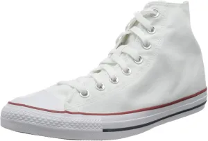 Converse Chuck Taylor All Star High Top Sneaker, Optical White, 8 Women/6 Men