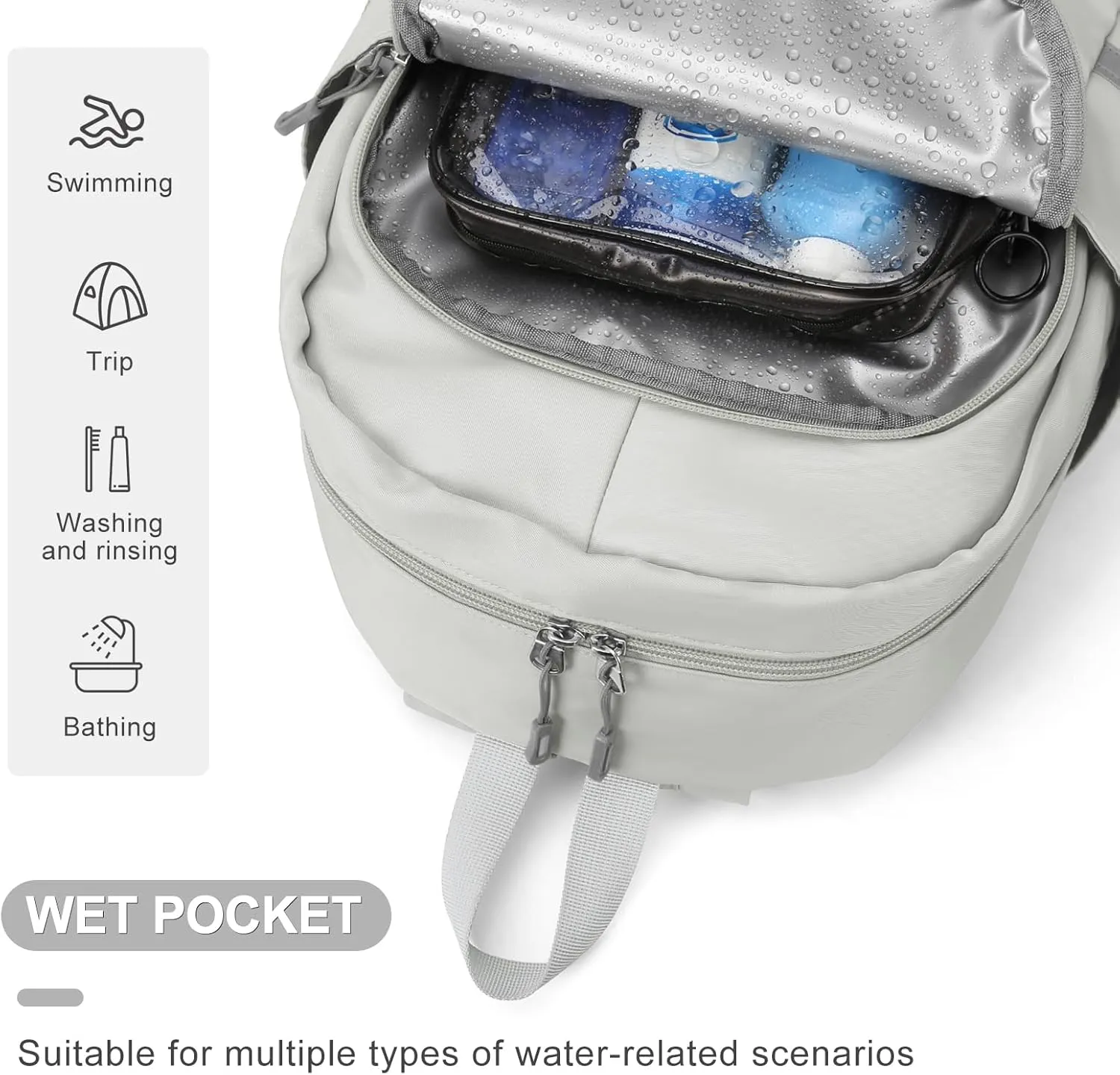 coofay Small Gym Backpack For Women Waterproof Backpack With Shoe Compartment Lightweight Travel Backpack Workout Sports Backpack Small Gym Bag