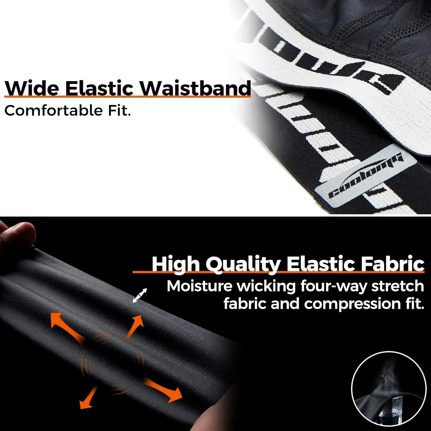 COOLOMG Mens Compression Shorts with Cup Athletic Sliding Underwear for Baseball Football MMA Lacrosse Field Hockey