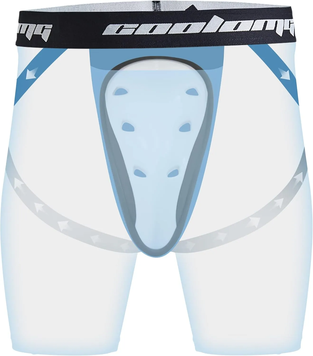 COOLOMG Mens Compression Shorts with Cup Athletic Sliding Underwear for Baseball Football MMA Lacrosse Field Hockey