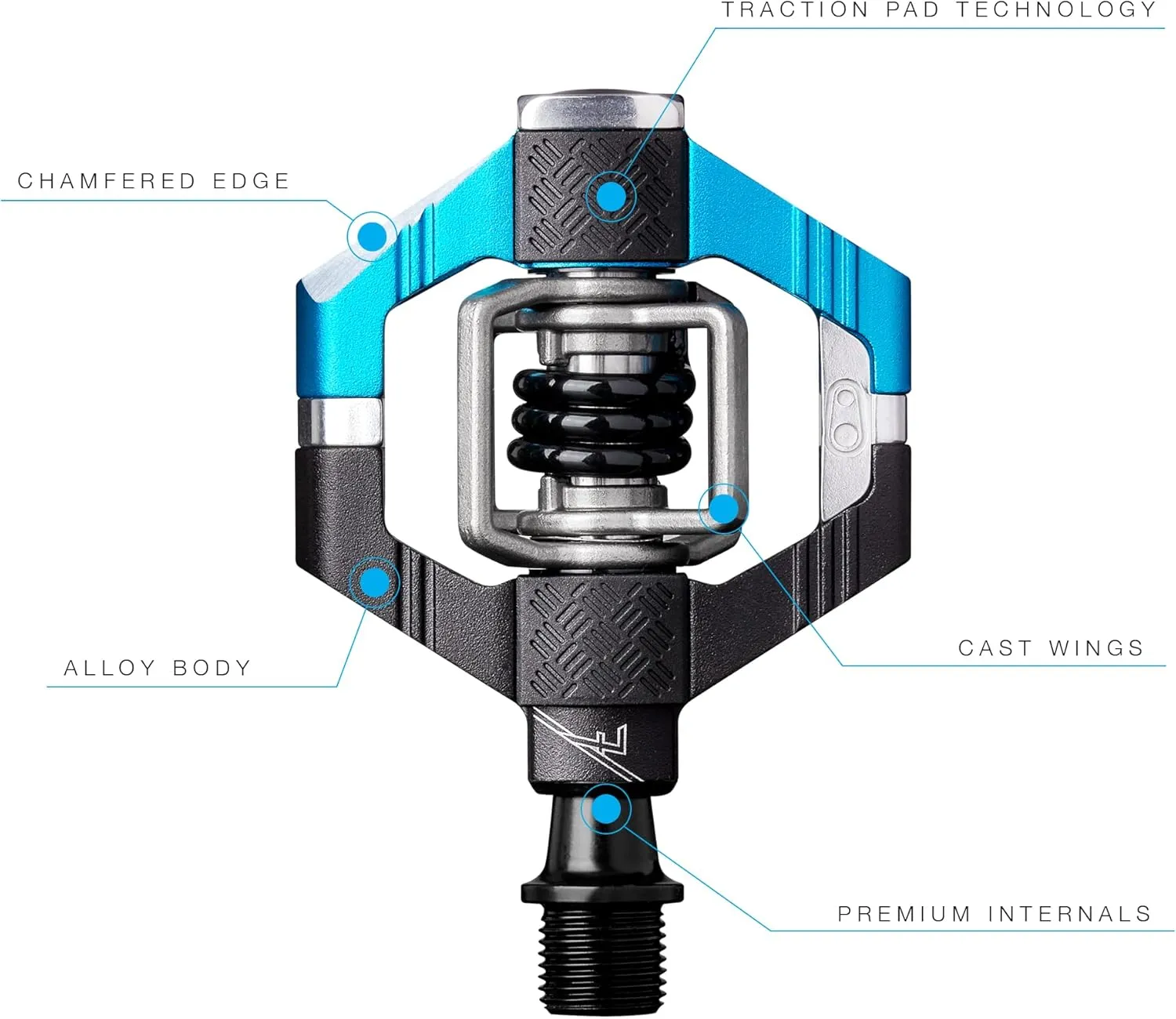 Crankbrothers Candy Clip-In MTB Bike Pedal - Gravel/XC/Trail Lightweight Bicycle Pedal, 4 Sided Entry, Customizable Float, Premium Bearings