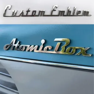 Custom Metal Car Emblem Gift for Cars Lovers, Vechicle Emblems and Badges Side Rear Front Hood Trunk Personalized Gifts Sign Truck Letter - 3D for Cars (Custom Text)
