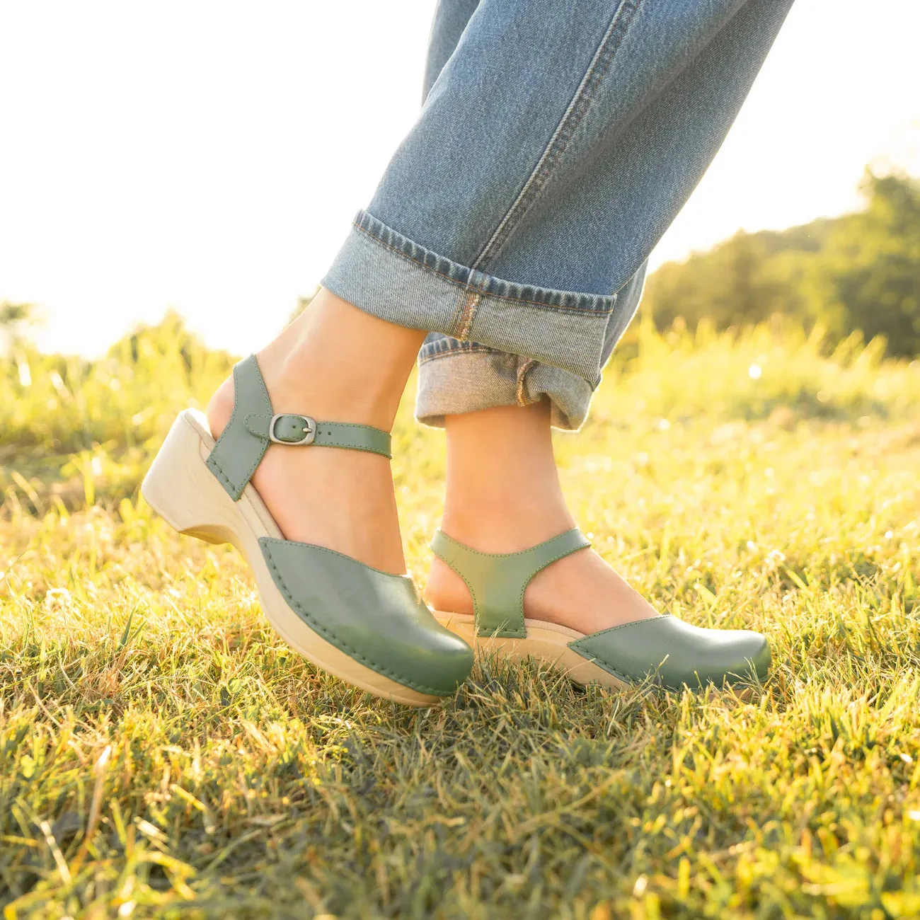 DANSKO SAM CLOG IN SAGE GREEN