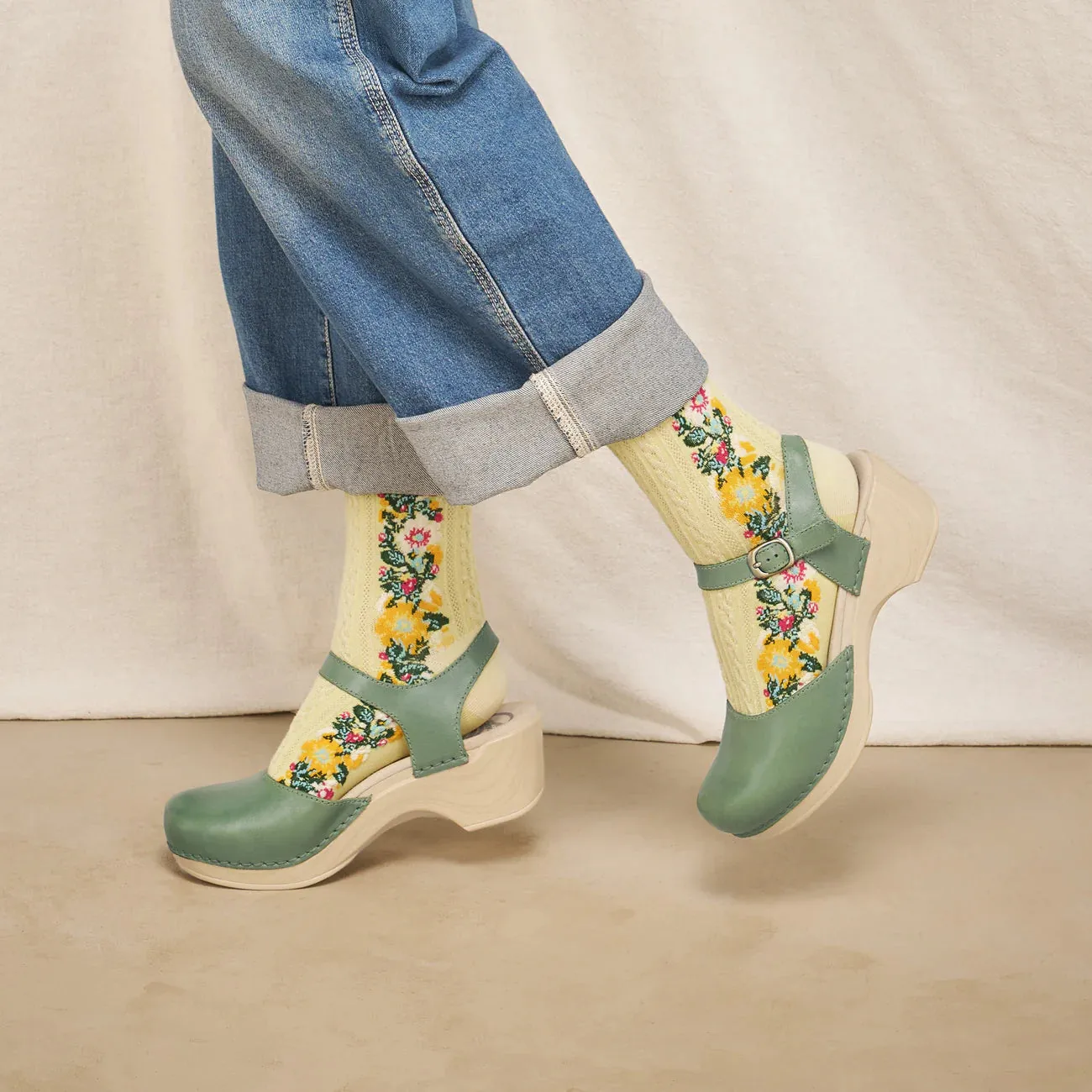 DANSKO SAM CLOG IN SAGE GREEN