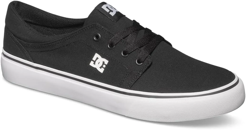 DC mens Dc Women's Trase Tx Skate Shoe, Black/White, 7.5 US
