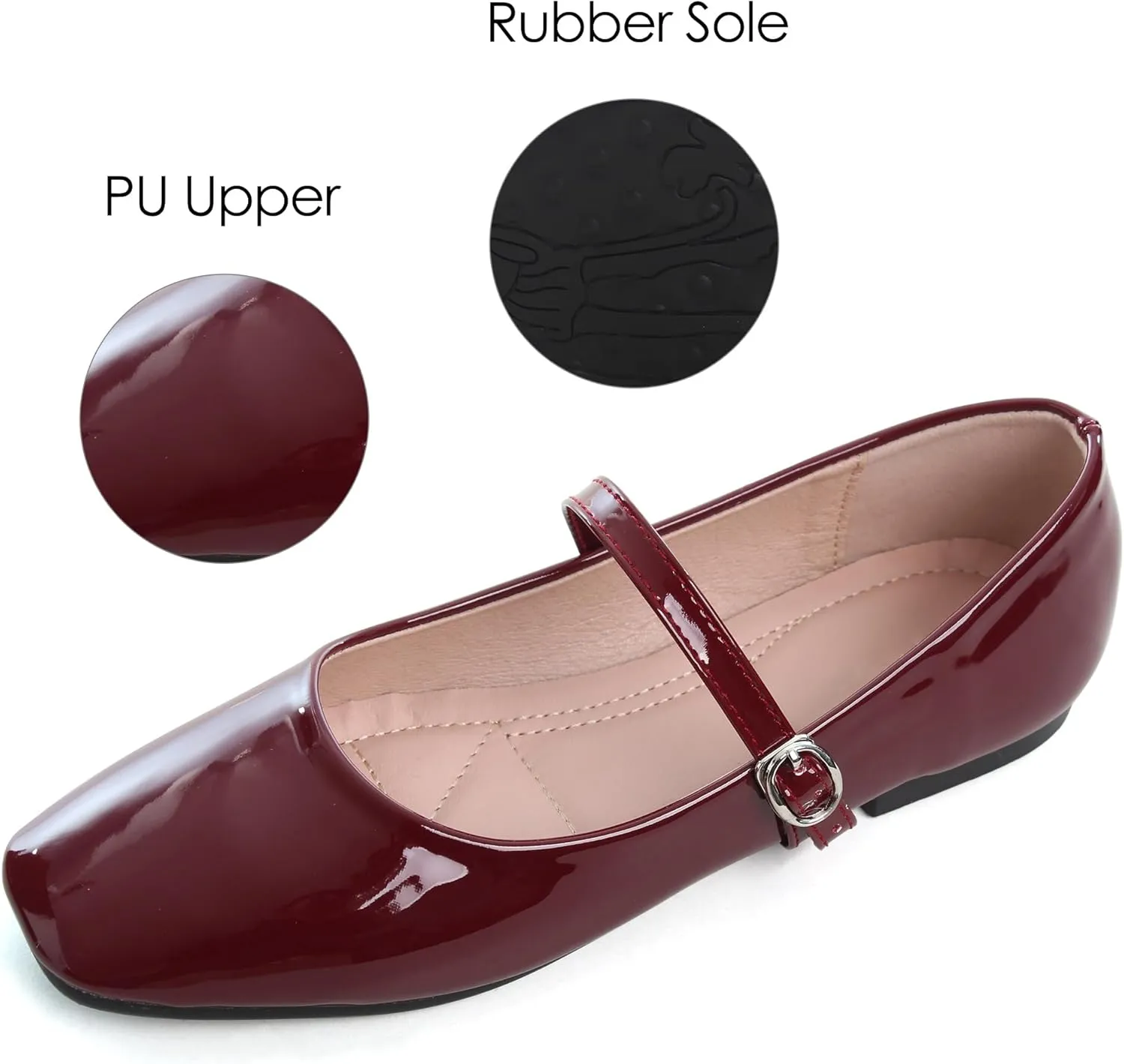 Dear Time Women's Flat Mary Jane Shoes Ankle Strap Round Toe Chinese Style Ballet Flats Casual Walking Shoes