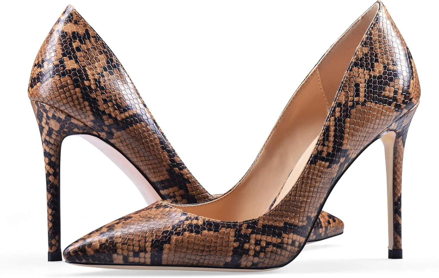 Eldof Women's Classic Dress Pumps Shoes, Sexy Pointed Toe 4" Stiletto High Heels, Office Formal Slip On Size 5-13