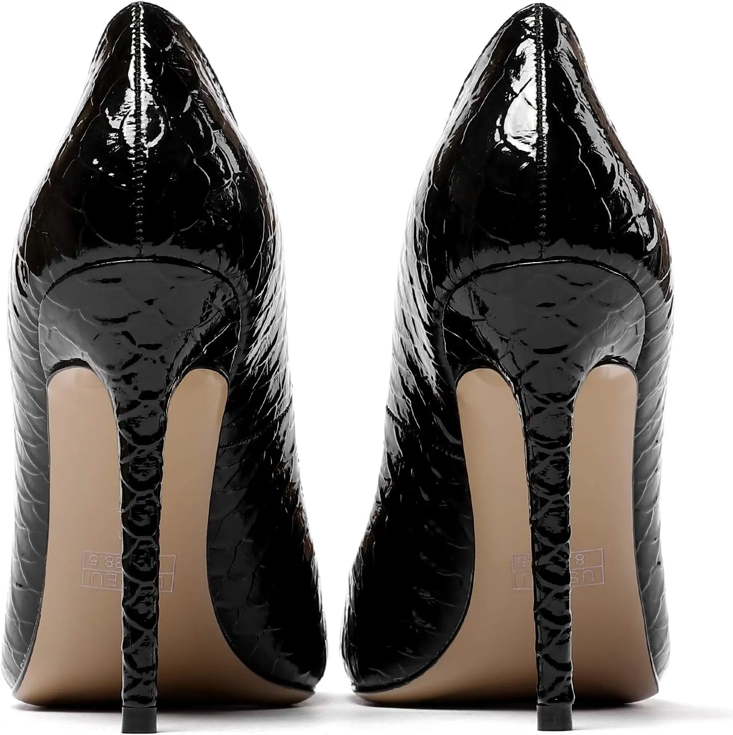 Eldof Women's Classic Dress Pumps Shoes, Sexy Pointed Toe 4" Stiletto High Heels, Office Formal Slip On Size 5-13
