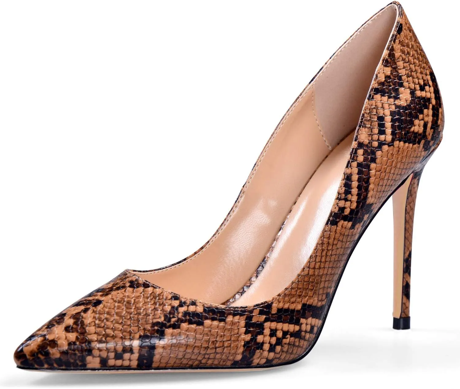 Eldof Women's Classic Dress Pumps Shoes, Sexy Pointed Toe 4" Stiletto High Heels, Office Formal Slip On Size 5-13