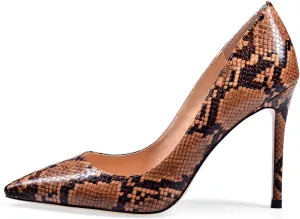 Eldof Women's Classic Dress Pumps Shoes, Sexy Pointed Toe 4" Stiletto High Heels, Office Formal Slip On Size 5-13