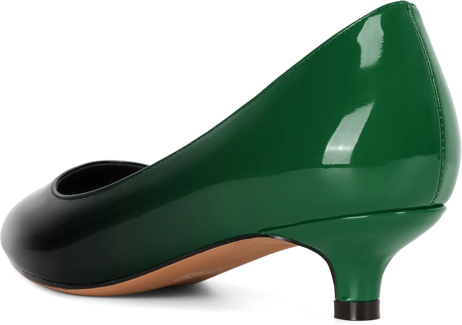 Eldof Women's Low Heel Pumps Pointed Toe Kitten Heels Slip on Comfort Pumps 1.4 Inches for Dress Party Office