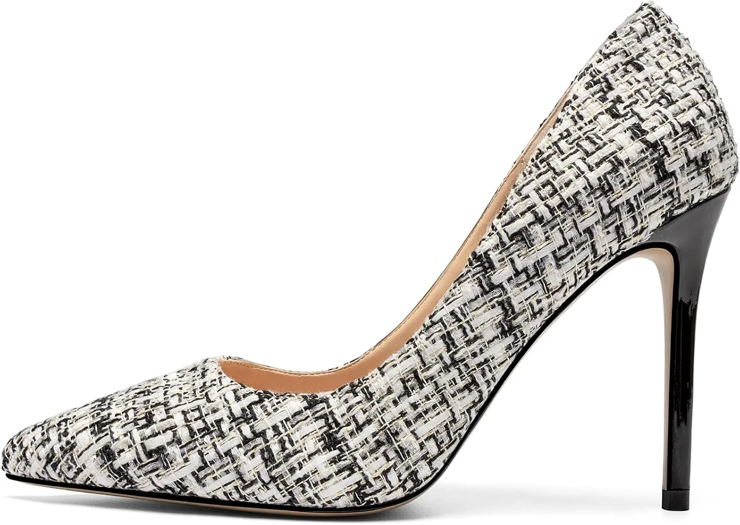 Eldof Womens Pointed Toe Pumps High Heel Stilettos Classic Slip On 4" Heels Wedding Party Office Pumps for Women