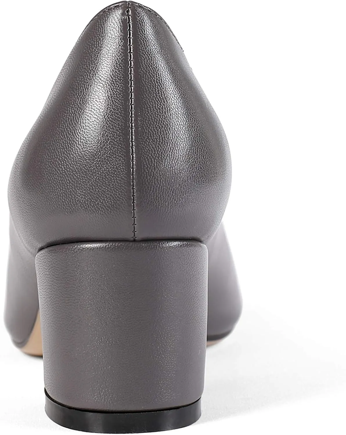 Eldof Women's Round Cap Toe Block Heels Slip On Chunky Low Heel Pumps for Wedding Party Office Classic Dress Shoes 2 Inches