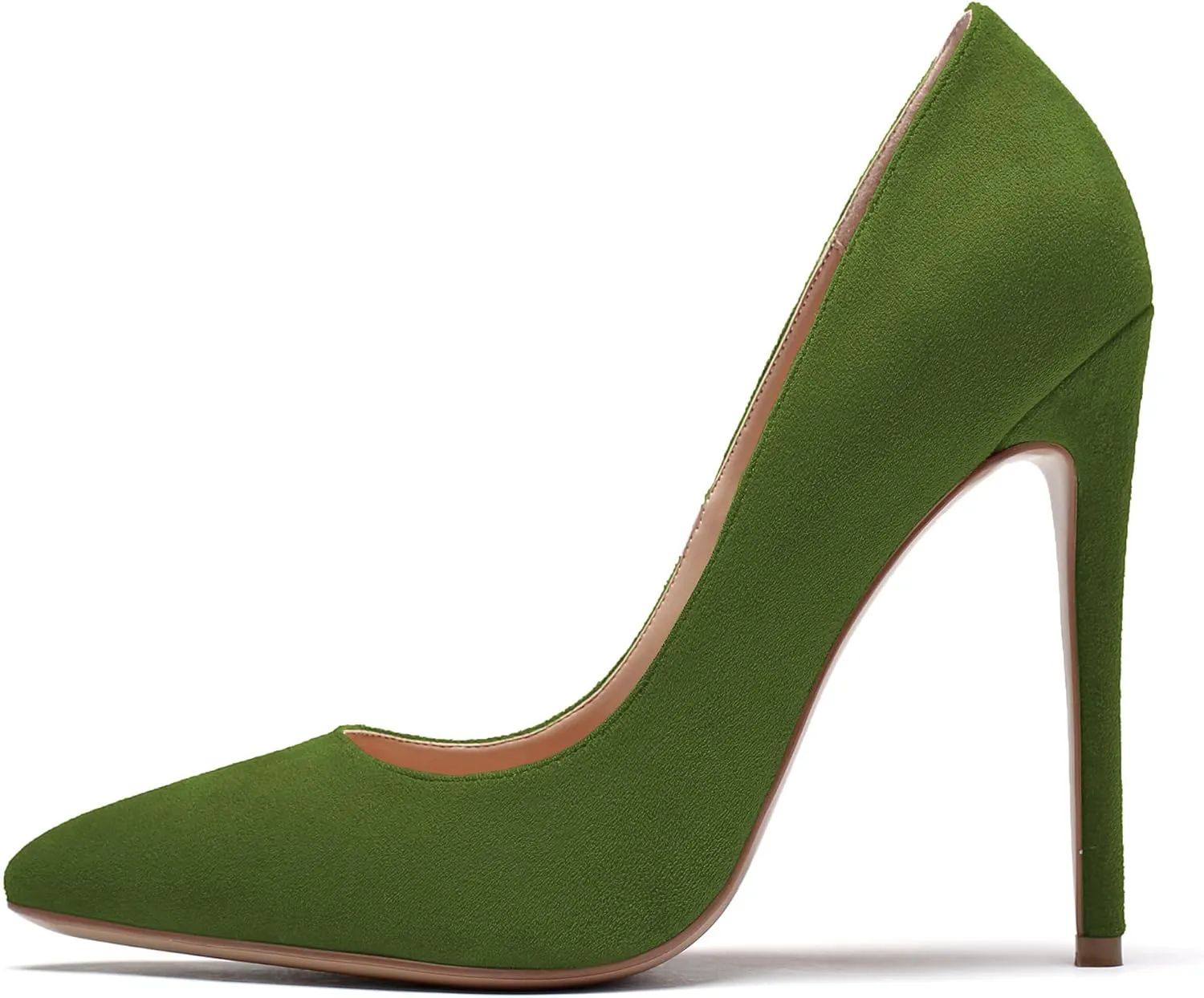 Eldof Women's Stilettos High Heels Slip On Pointed Closed Toe Classic Wedding Party Dressy Pumps 4.7 Inches
