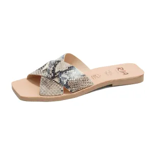 Eterna Spanish Leather Slide in Snake