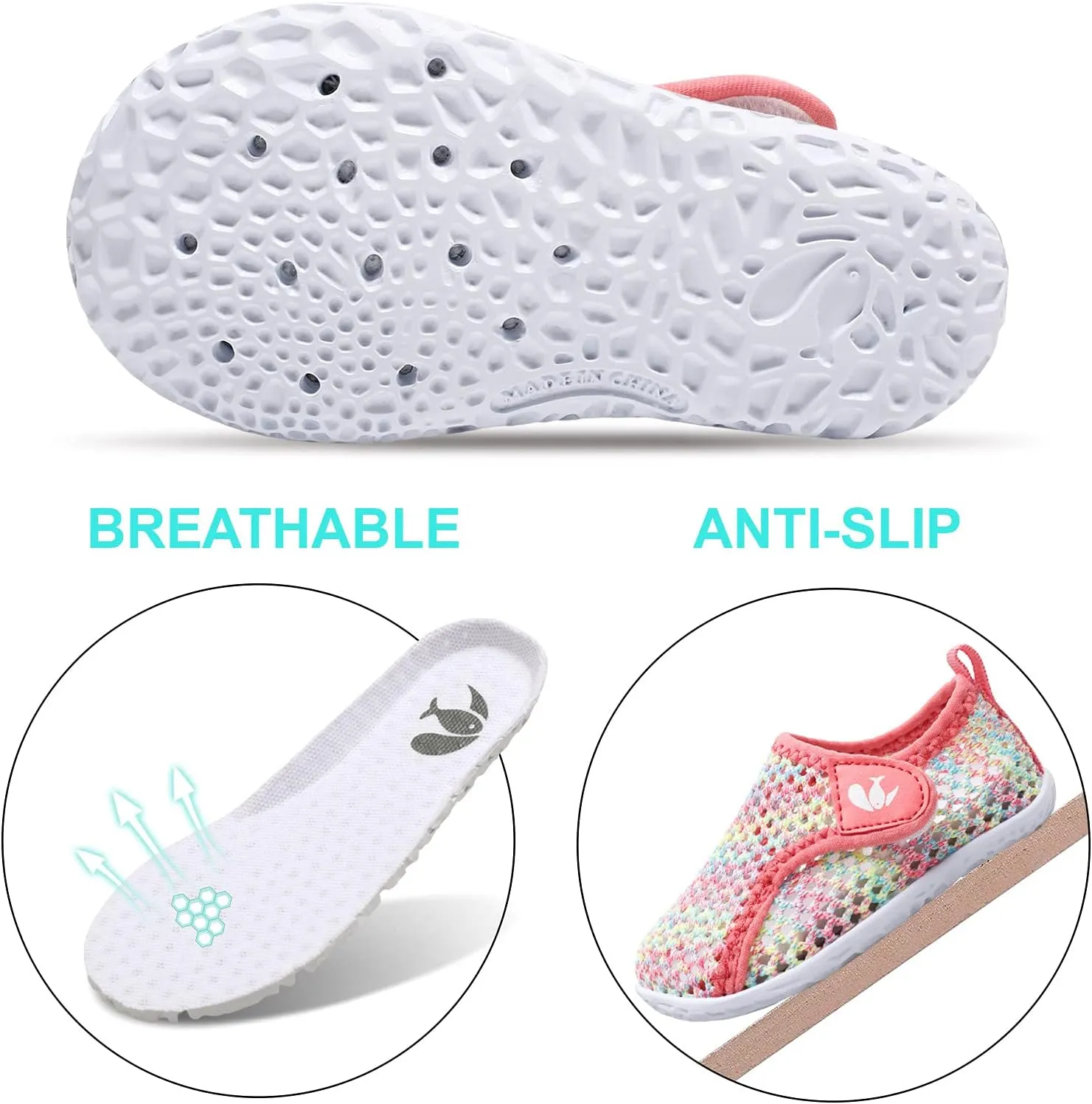 FEETCITY Baby Boys Girls Water Sport Shoes Barefoot Kids Aqua Socks Quick-Dry Beach Swim Pool Shoes