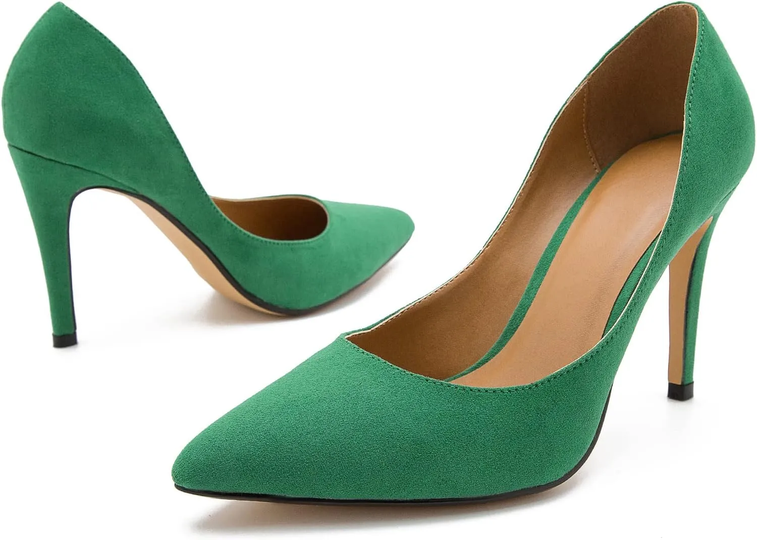 fereshte Women's Men's Slip On Stilettos High Heels Dress Pumps Shoes