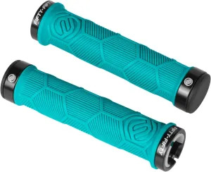 FIFTY-FIFTY Double Lock-On Mountain Bike Grips, Bicycle Handlebar Locking Grips, Non-Slip MTB Handle