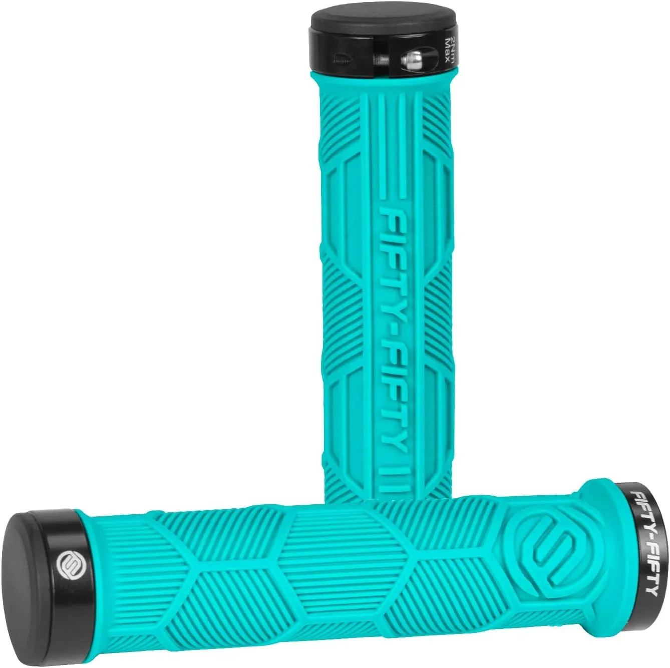 FIFTY-FIFTY Double Lock-On Mountain Bike Grips, Bicycle Handlebar Locking Grips, Non-Slip MTB Handle