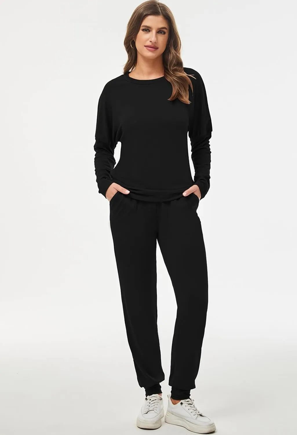 Fixmatti Women Casual 2 Piece Outfit Long Pant Set Sweatsuits Tracksuits