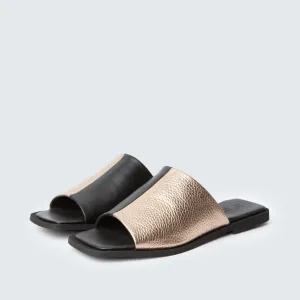 Flat Duo - Metallic Rosé & Nappa Black