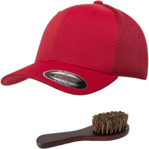 Flexfit 6533 Ultrafibre and Airmesh Lightweight Cap Bundle with THP Hat & Clothing Brush