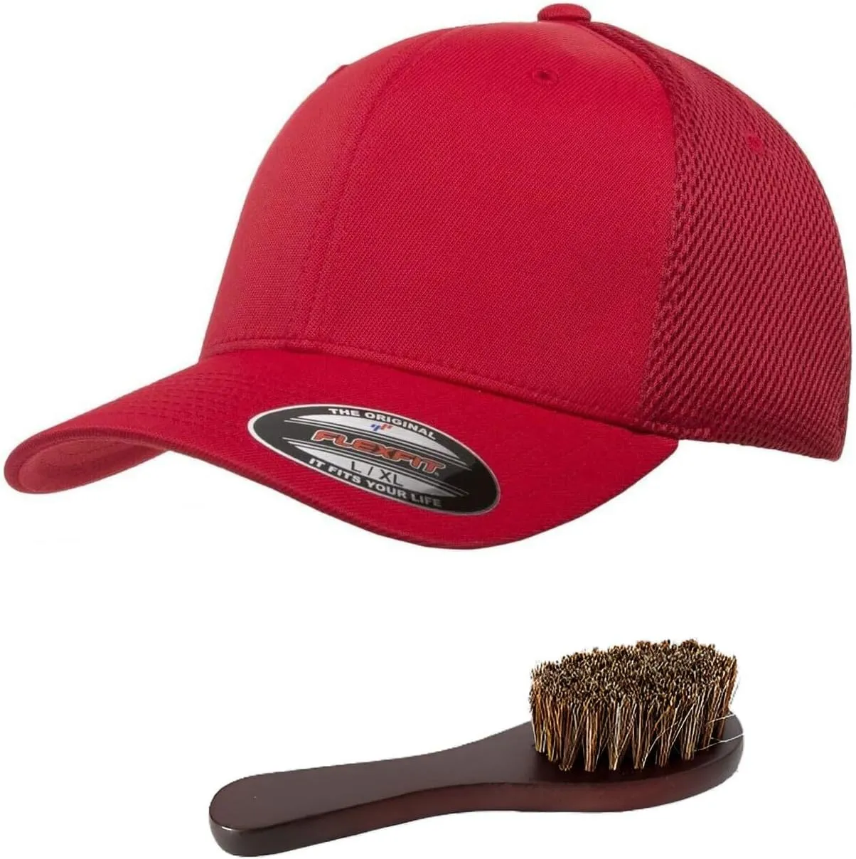 Flexfit 6533 Ultrafibre and Airmesh Lightweight Cap Bundle with THP Hat & Clothing Brush
