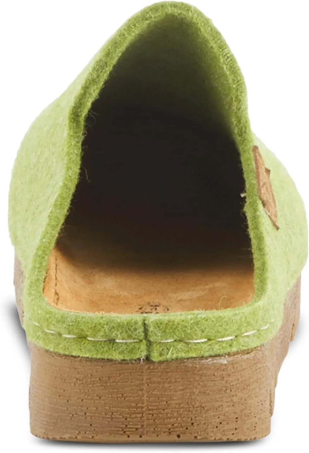 Flexus Spring Step Cloggish Platform Clogs for Women - Wool Felt Round Toe Slippers - Ladies Casual Shoes for Everyday Wear