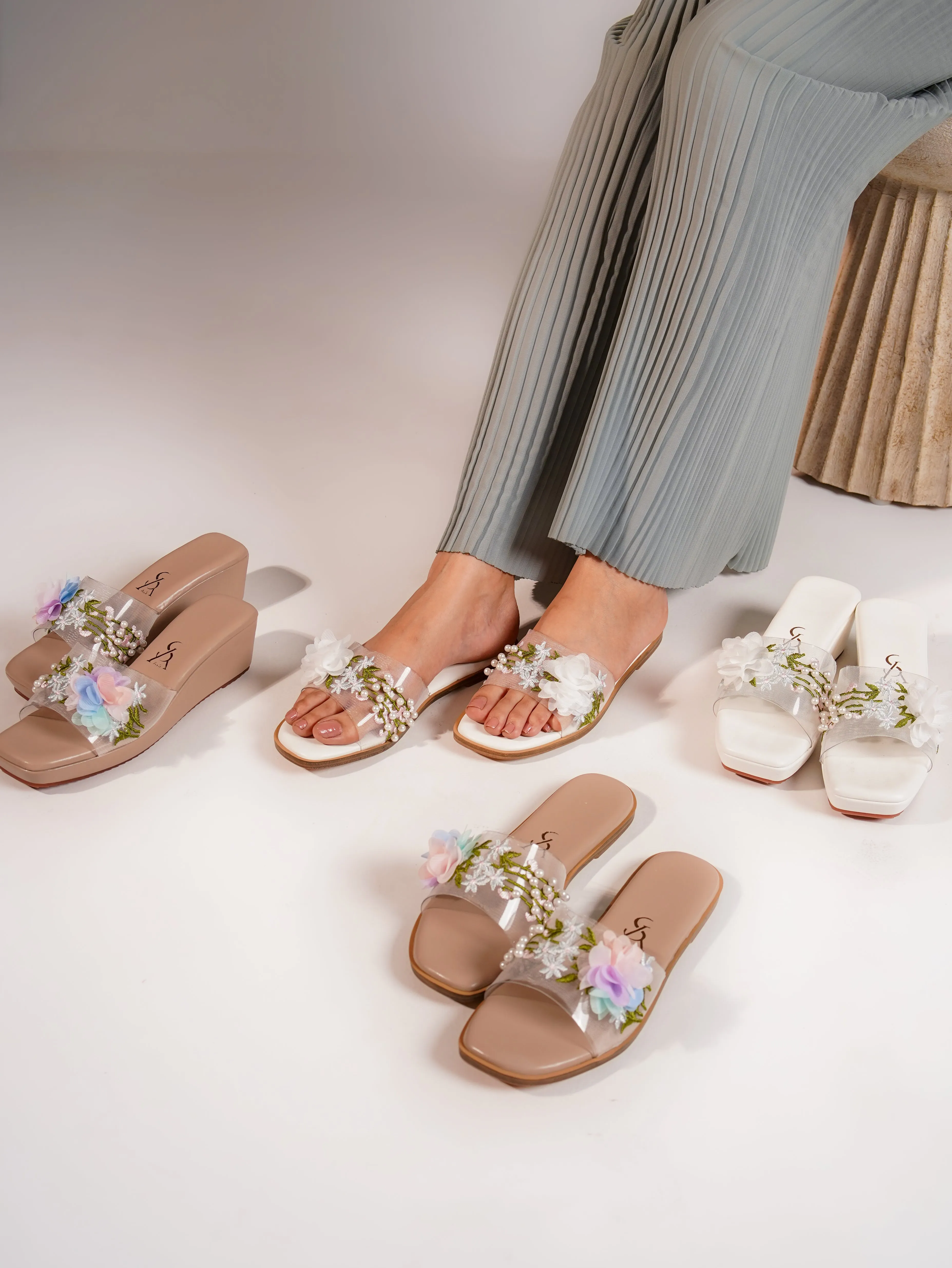 Floral Strap Detail Flats