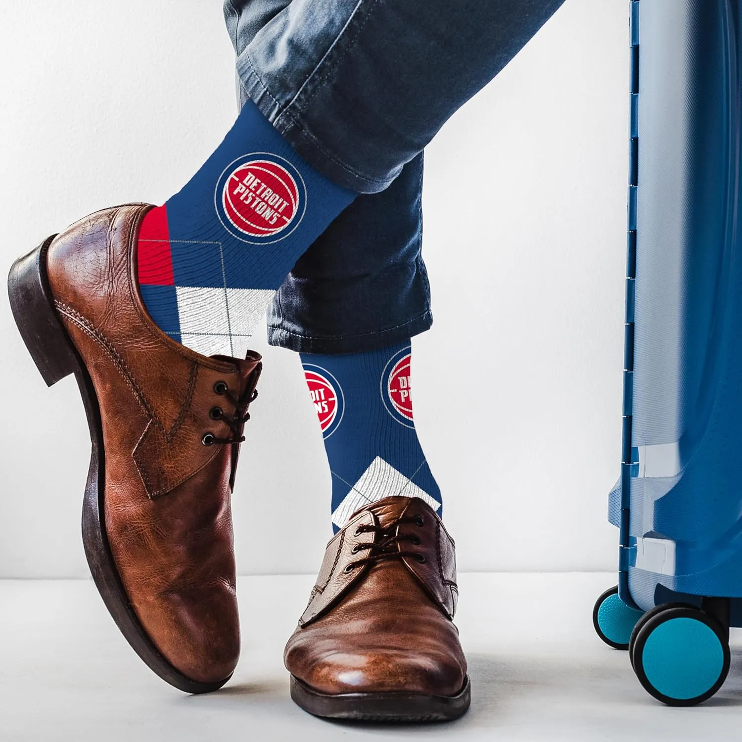 For Bare Feet Men's NBA Argyle Remix Dress Sock
