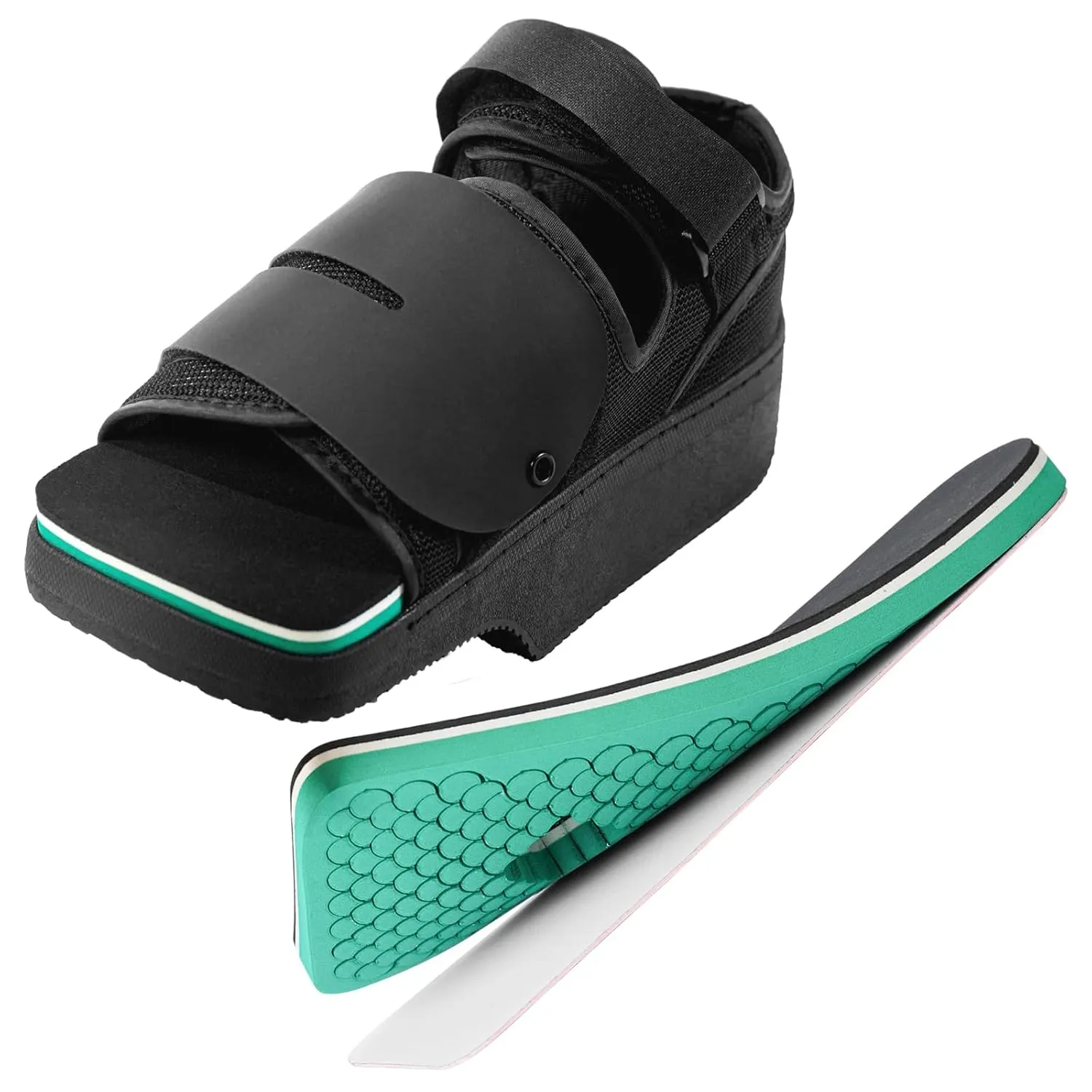 Forefoot Offloading Post Op Shoe-Wedge Post Op Shoe Ortho Wedge Healing Shoes - Offloading Shoes with Peg Assist Insole for Broken Toe, Bunion, Hammer toe, Diabetic Foot Ulcer, L