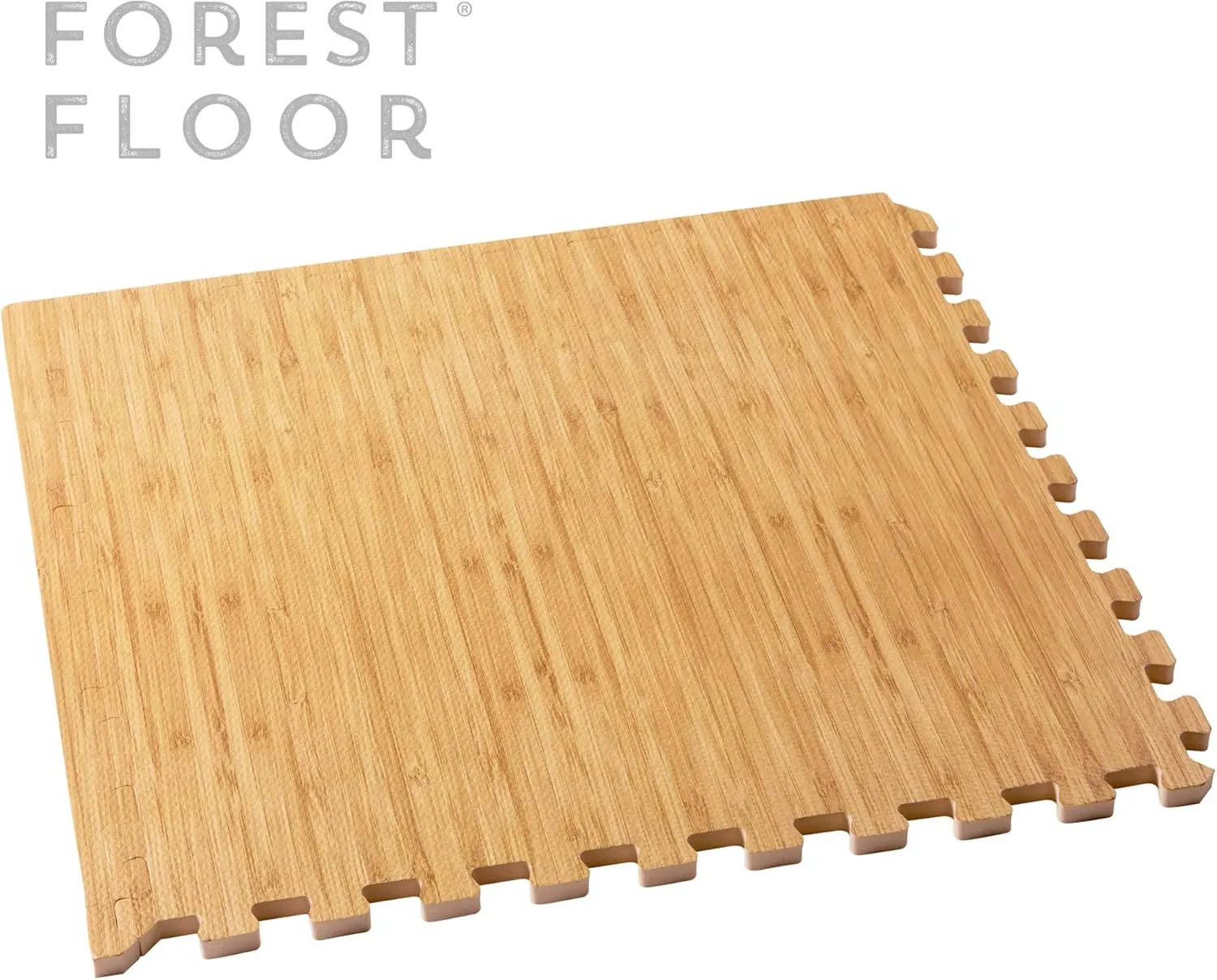 Forest Floor 3/8 Inch Thick Printed Foam Tiles, Premium Wood Grain Interlocking Foam Floor Mats, Anti-Fatigue Flooring – Stylish Flooring Solution