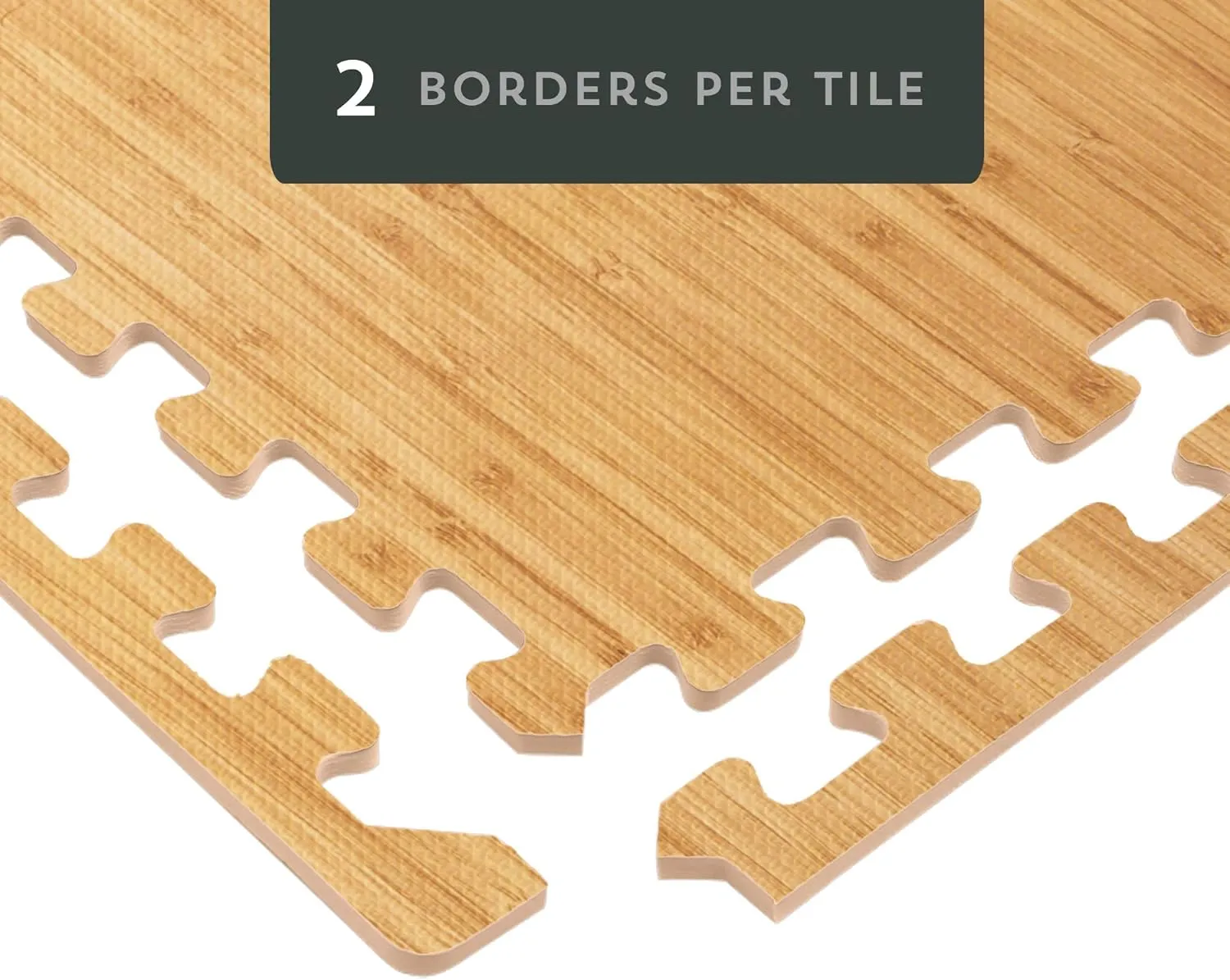 Forest Floor 3/8 Inch Thick Printed Foam Tiles, Premium Wood Grain Interlocking Foam Floor Mats, Anti-Fatigue Flooring – Stylish Flooring Solution
