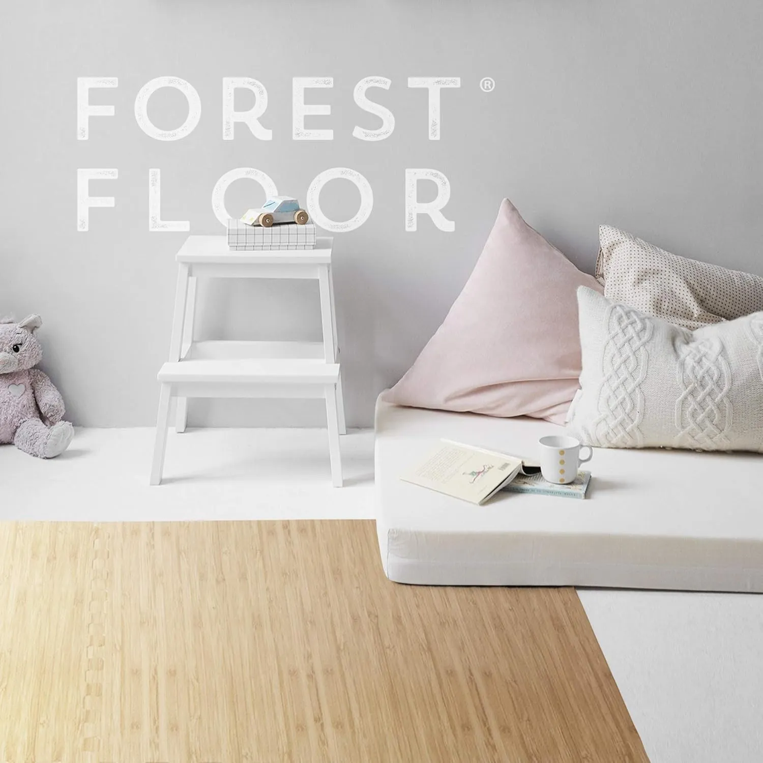 Forest Floor 3/8 Inch Thick Printed Foam Tiles, Premium Wood Grain Interlocking Foam Floor Mats, Anti-Fatigue Flooring – Stylish Flooring Solution
