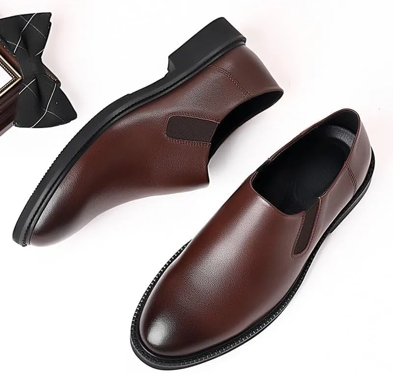 Formal Oxford Shoes for Men Slip On Slip Resistant Low Top Non Slip Walking