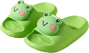 Frog Slippers for Kid, Cute Animal Slippers Summer Non-slip Quick Dry Home Slippers