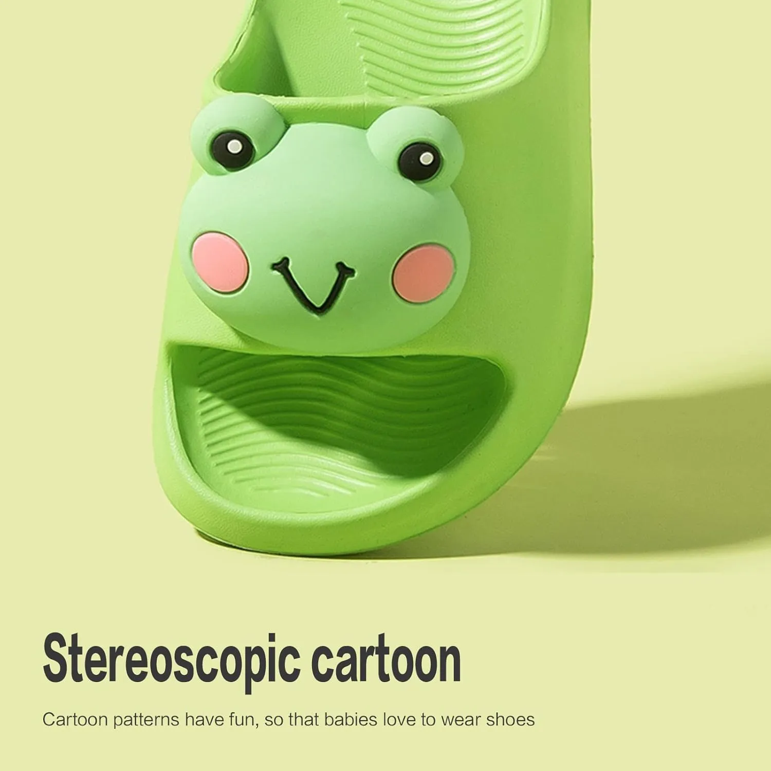 Frog Slippers for Kid, Cute Animal Slippers Summer Non-slip Quick Dry Home Slippers