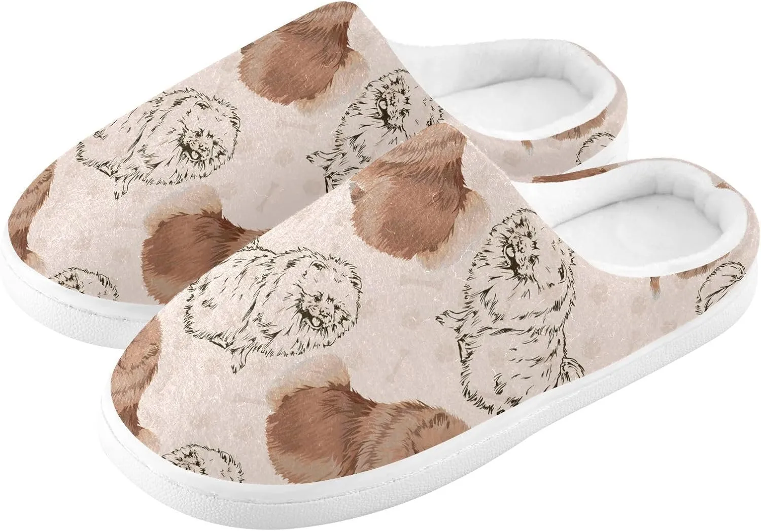 GAIGEO Women Slippers Chic Love Stripe Black White, Memory Foam Slippers Men for Indoor Bedroom, Warm Winter House Shoes