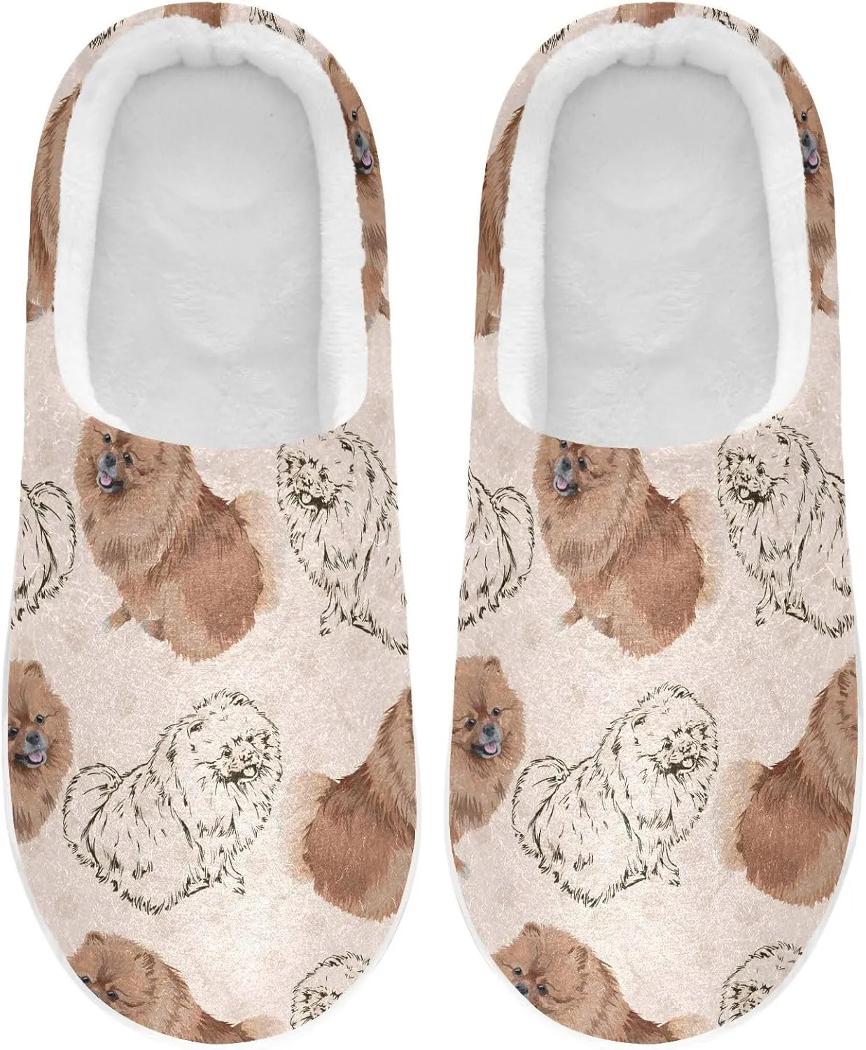 GAIGEO Women Slippers Chic Love Stripe Black White, Memory Foam Slippers Men for Indoor Bedroom, Warm Winter House Shoes