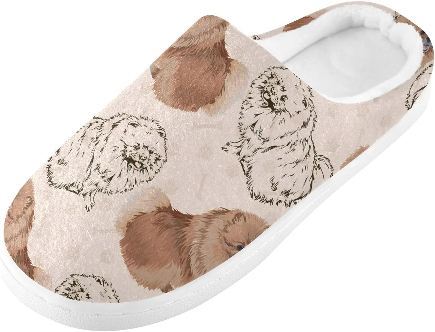GAIGEO Women Slippers Chic Love Stripe Black White, Memory Foam Slippers Men for Indoor Bedroom, Warm Winter House Shoes