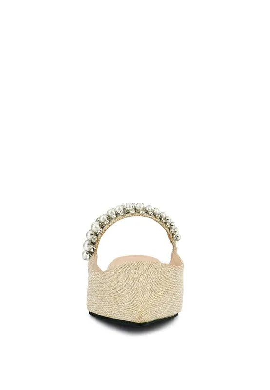 Geode Mary Jane Embellished Mules