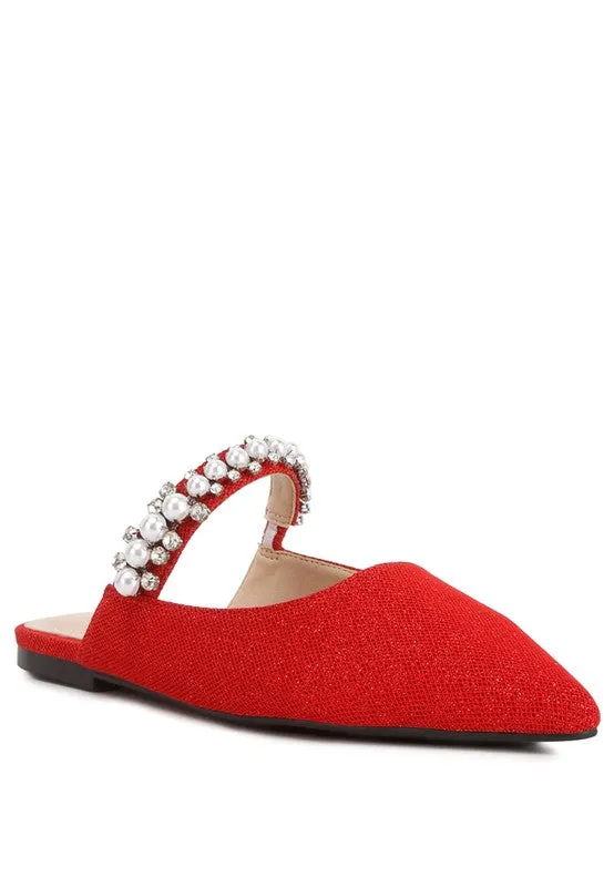 Geode Mary Jane Embellished Mules